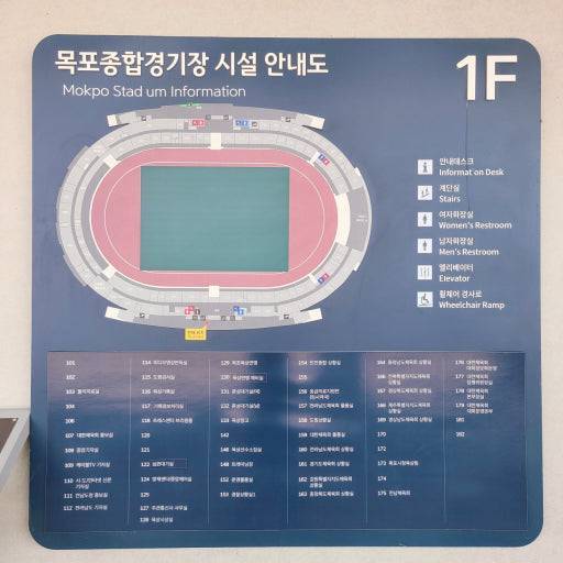 목포종합경기장 시설안내도