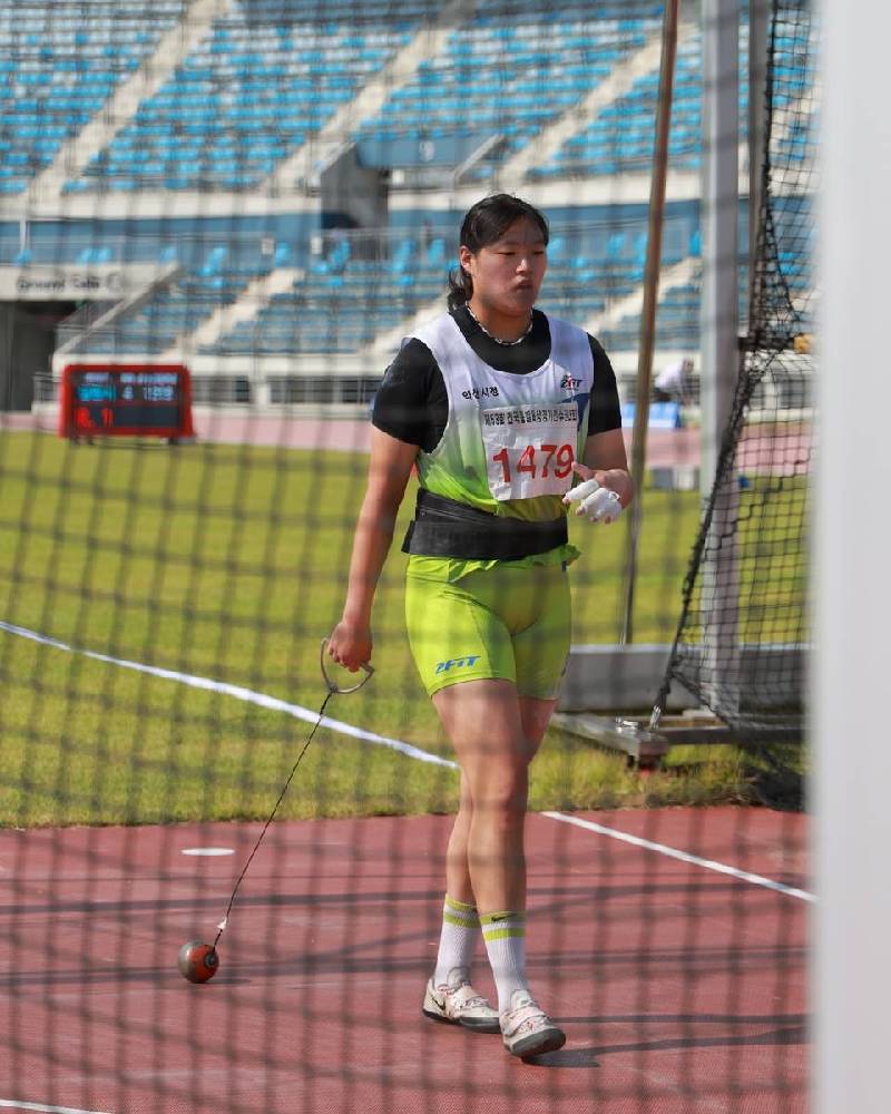 김태희, 종별육상 여자 해머던지기 우승…"70m 넘기겠다"